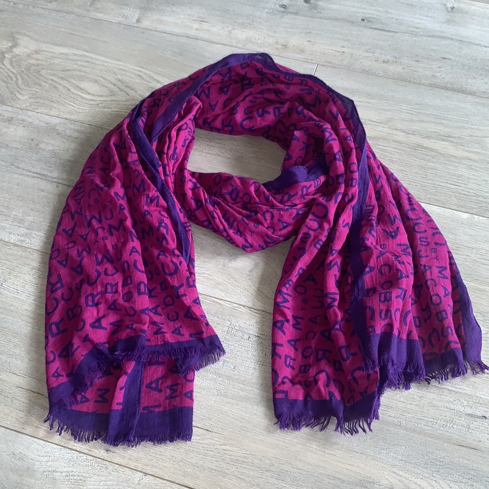 Marc Jacobs Signature Scarf Pink/Purple